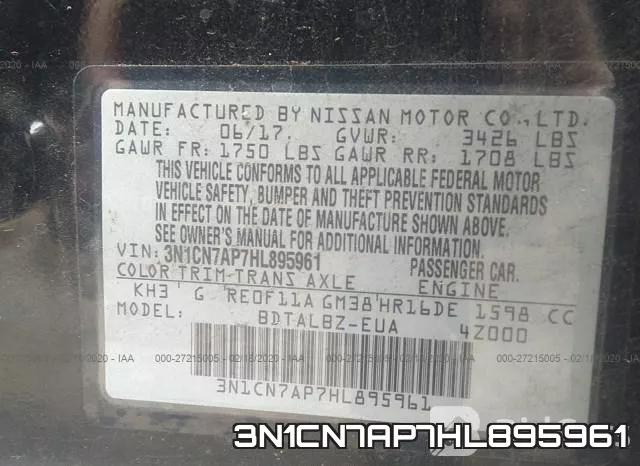 3N1CN7AP7HL895961 фото 10