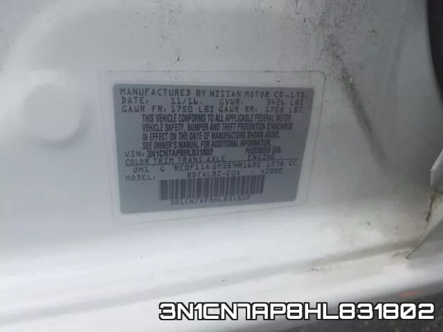 3N1CN7AP8HL831802 фото 2