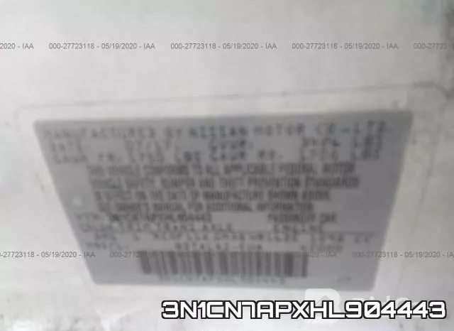 3N1CN7APXHL904443 фото 10