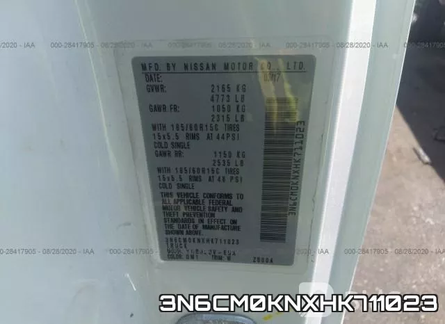 3N6CM0KNXHK711023 фото 10