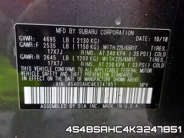 4S4BSAHC4K3247851 фото 2