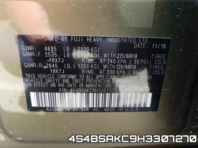 4S4BSAKC9H3307270 фото 2