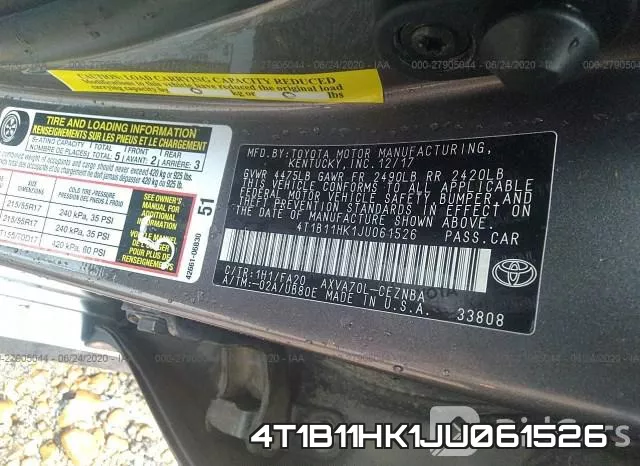 4T1B11HK1JU061526 фото 10