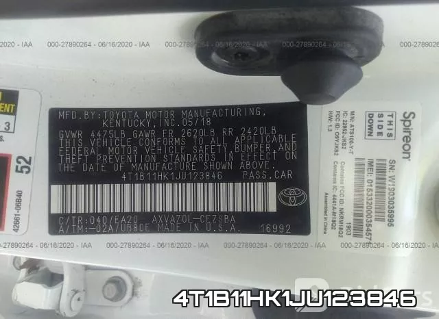 4T1B11HK1JU123846 фото 10