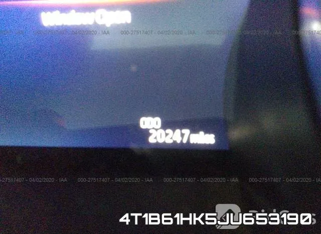 4T1B61HK5JU653190 фото 8