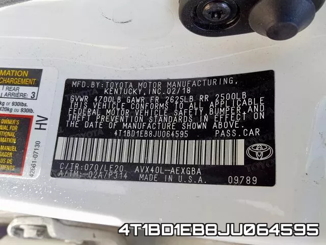 4T1BD1EB8JU064595 фото 2