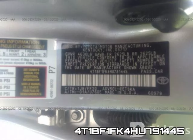 4T1BF1FK4HU791445 фото 10