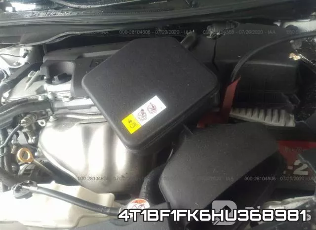 4T1BF1FK6HU368981 фото 2