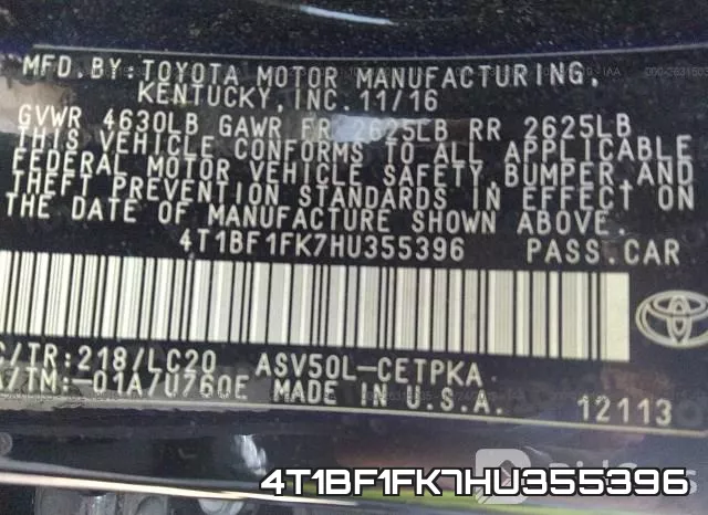4T1BF1FK7HU355396 фото 10