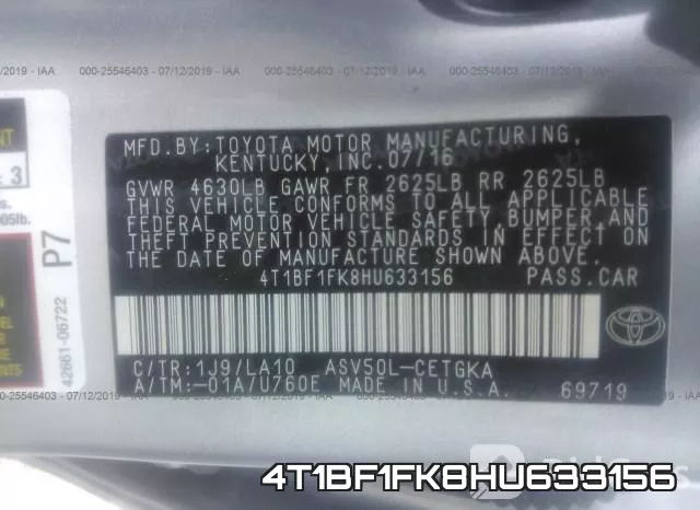 4T1BF1FK8HU633156 фото 10