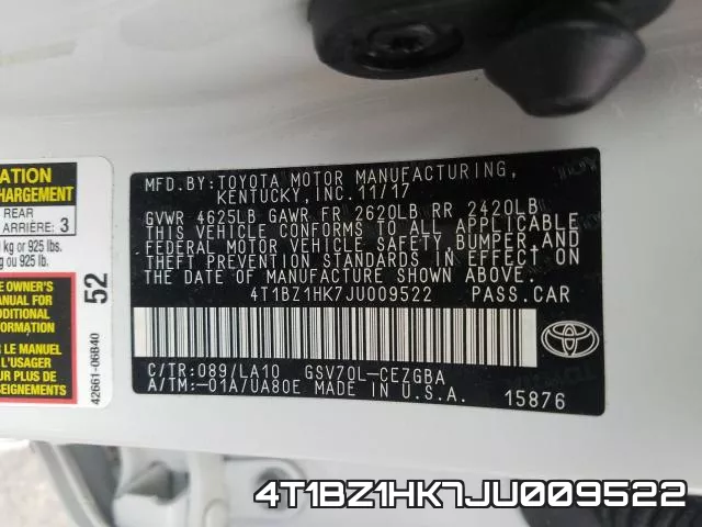4T1BZ1HK7JU009522 фото 2