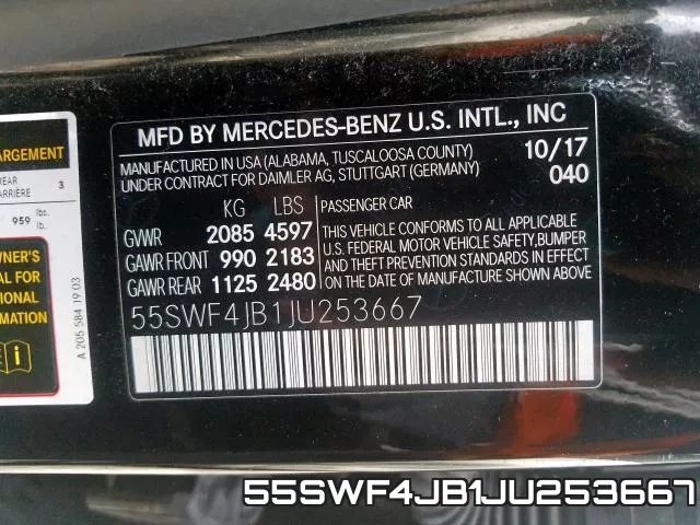 55SWF4JB1JU253667 фото 2