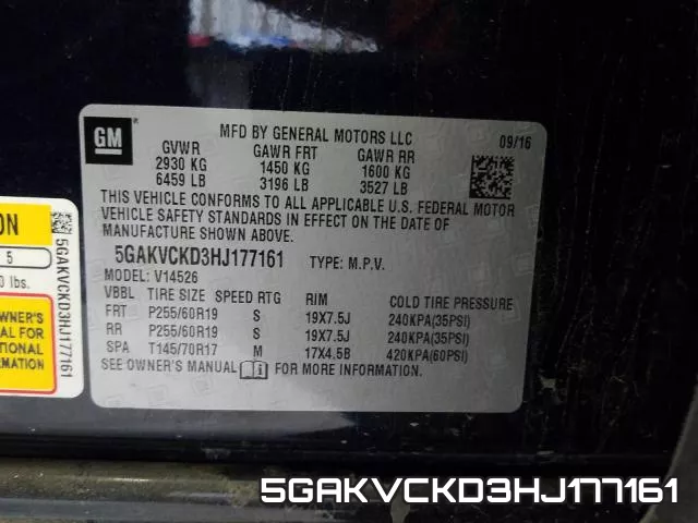 5GAKVCKD3HJ177161 фото 2