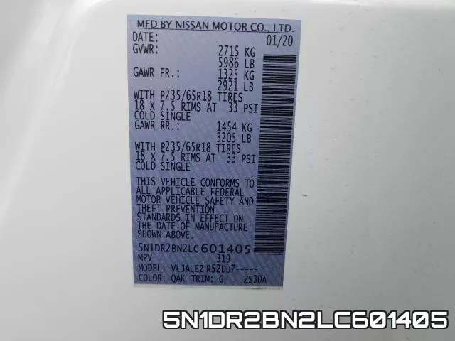 5N1DR2BN2LC601405 фото 2