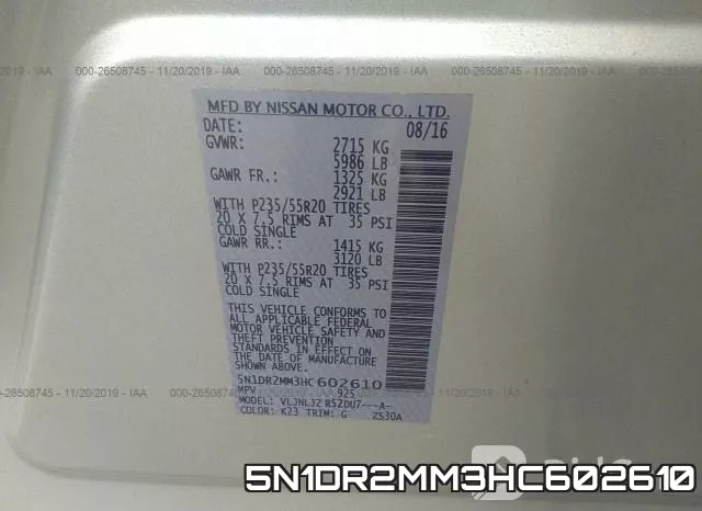 5N1DR2MM3HC602610 фото 10