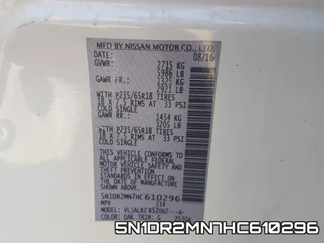 5N1DR2MN7HC610296 фото 2