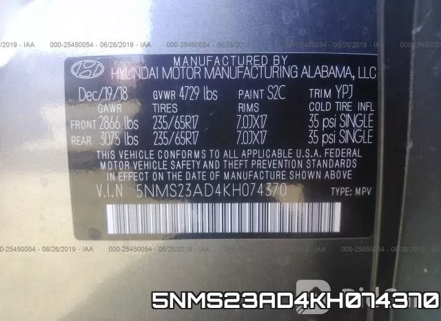 5NMS23AD4KH074370 фото 10