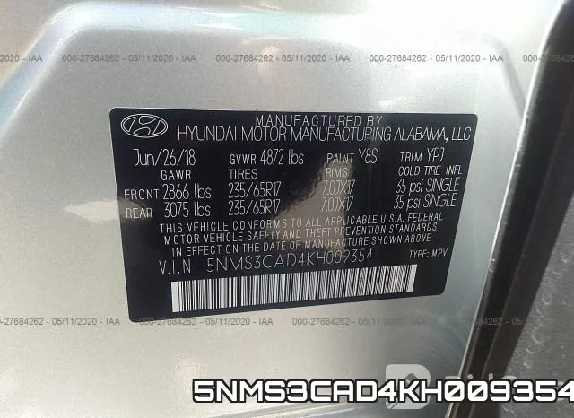 5NMS3CAD4KH009354 фото 10