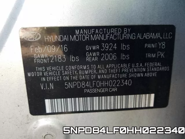 5NPD84LF0HH022340 фото 2