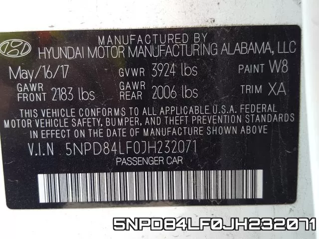 5NPD84LF0JH232071 фото 2