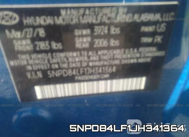 5NPD84LF1JH341364 фото 10
