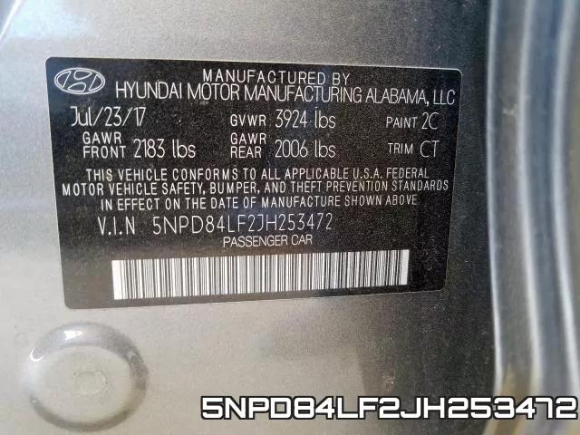 5NPD84LF2JH253472 фото 2