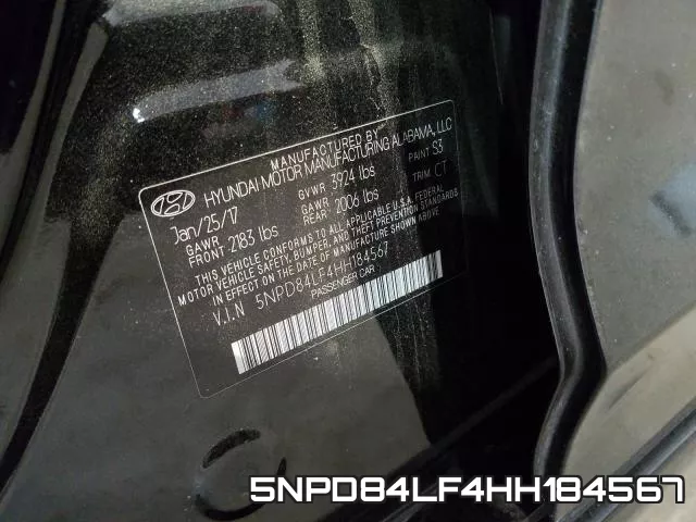 5NPD84LF4HH184567 фото 2