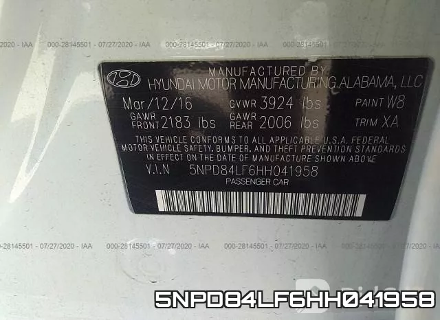 5NPD84LF6HH041958 фото 10