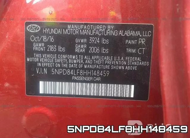 5NPD84LF8HH148459 фото 10