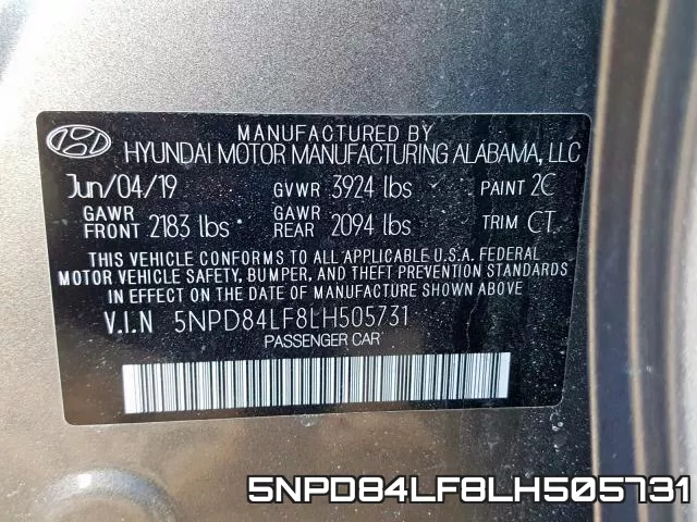 5NPD84LF8LH505731 фото 2