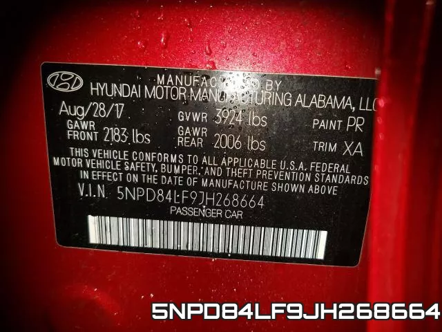 5NPD84LF9JH268664 фото 2