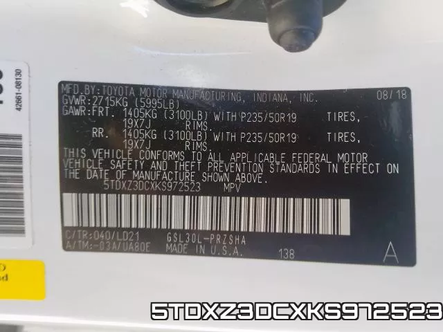 5TDXZ3DCXKS972523 фото 2