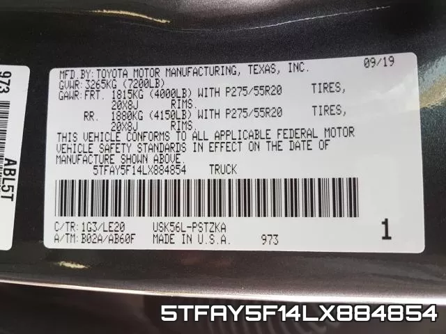5TFAY5F14LX884854 фото 2