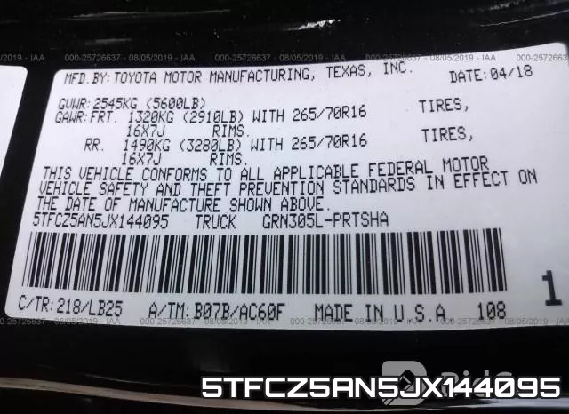 5TFCZ5AN5JX144095 фото 10
