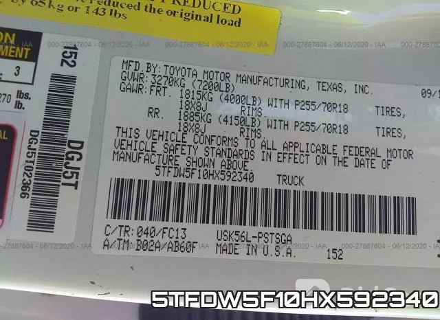 5TFDW5F10HX592340 фото 10