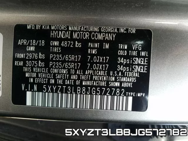 5XYZT3LB8JG572782 фото 2