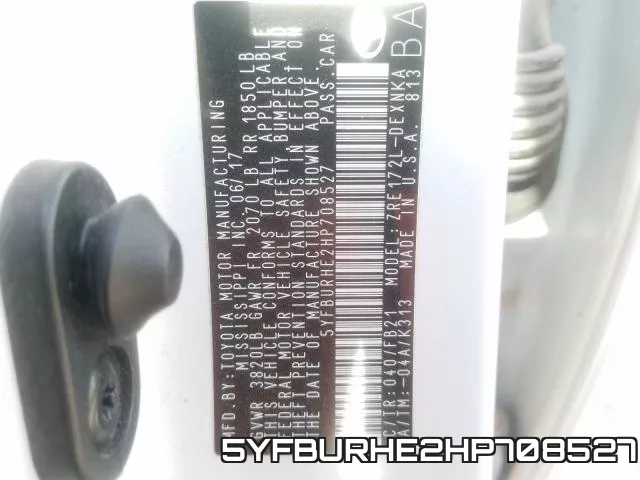 5YFBURHE2HP708527 фото 2