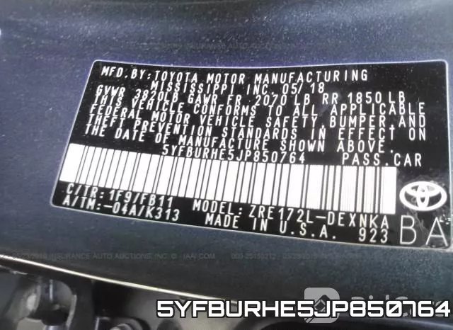 5YFBURHE5JP850764 фото 10