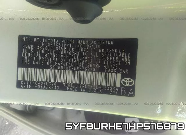 5YFBURHE7HP576879 фото 10