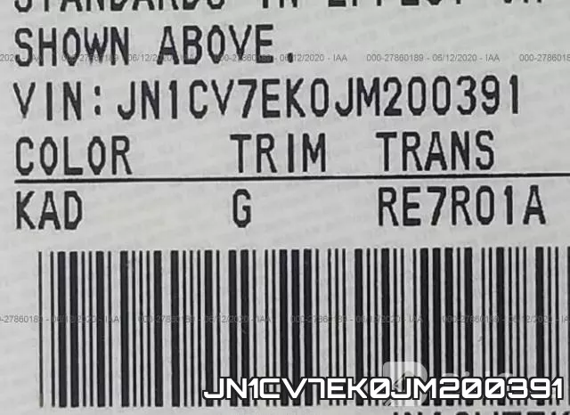 JN1CV7EK0JM200391 фото 10