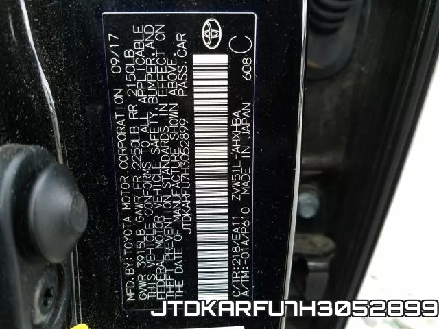 JTDKARFU7H3052899 фото 2