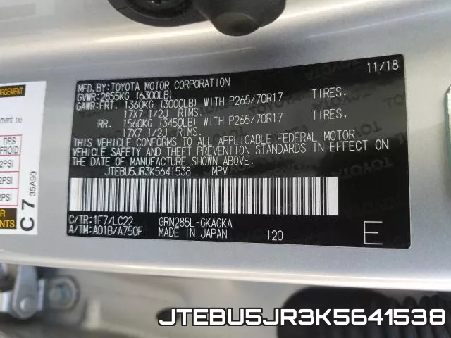 JTEBU5JR3K5641538 фото 2