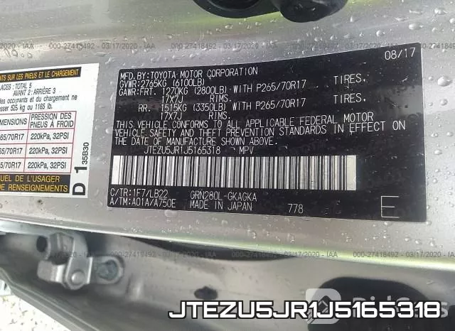 JTEZU5JR1J5165318 фото 10