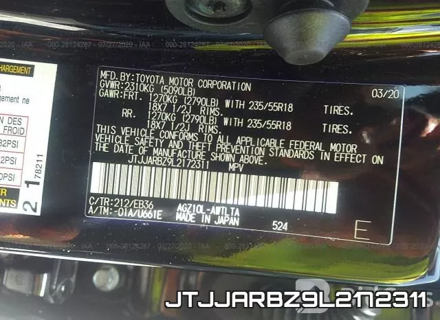 JTJJARBZ9L2172311 фото 10