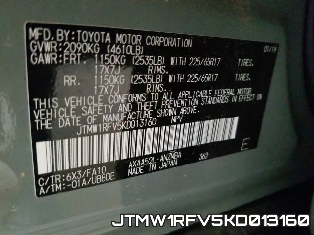 JTMW1RFV5KD013160 фото 2