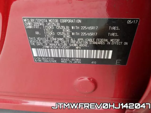 JTMWFREV0HJ142047 фото 2