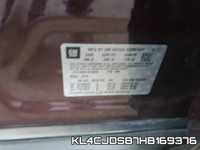 KL4CJDSB7HB169376 фото 2