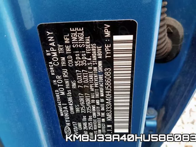 KM8J33A40HU586083 фото 2
