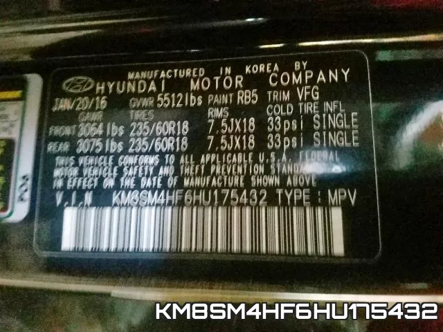 KM8SM4HF6HU175432 фото 2
