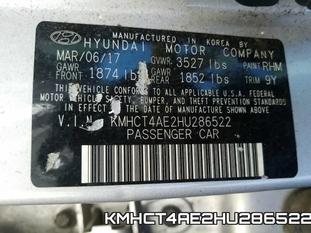 KMHCT4AE2HU286522 фото 2